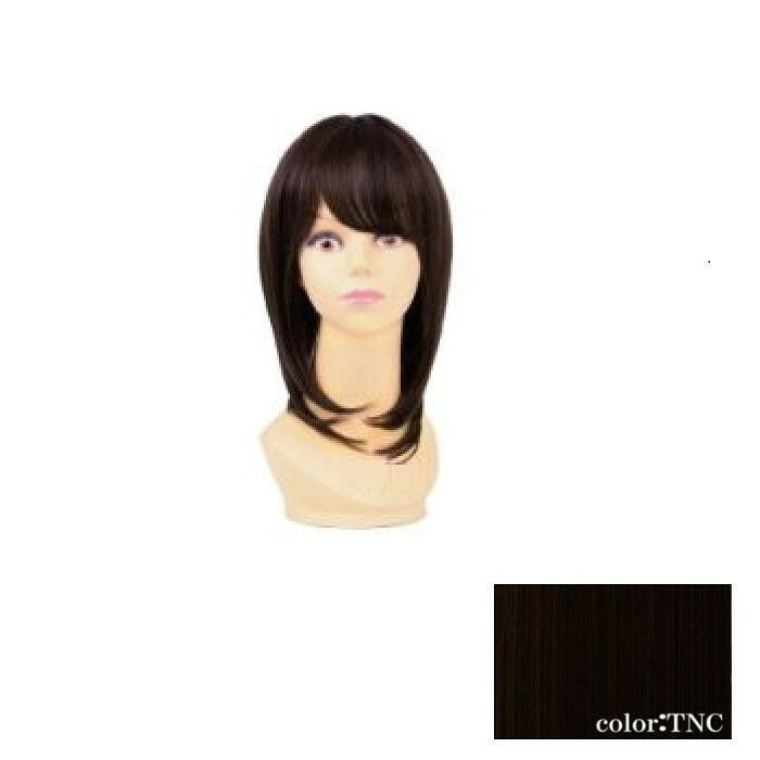 5分ウィッグ ニュアンスストレート 耐熱 ナチュラル 頭頂部 カバー ヘアピース 部分かつら