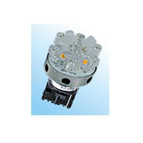 12V ウエッジ大ダブル 18LED レッド 電球色 スーパーワイドビーム