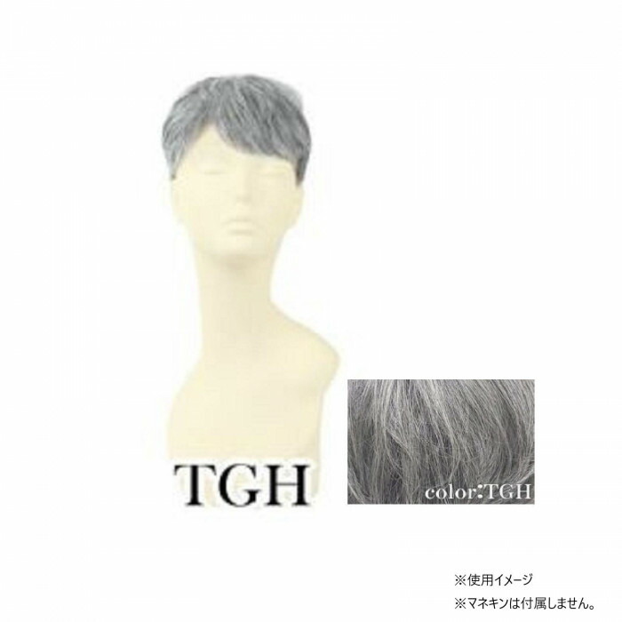 部分ウィッグ 男性用 5分ウィッグ レイヤーショート グレーヘア 耐熱