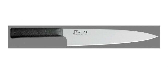 牛刀包丁 21cm 銀チタンハイブリッド 両刃 軽い 錆びない 切れ味持続