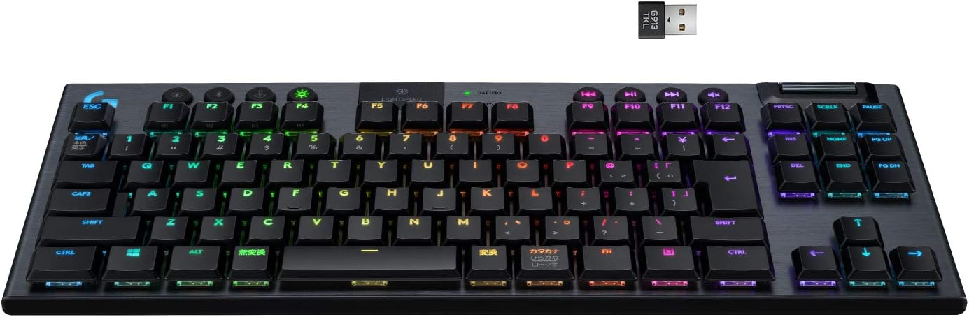 新品未開封品 Logicool G(ロジクール G) ゲーミングキーボード テンキーレス ワイヤレス G913 TKL 薄型 GLスイッチ クリッキー 日本語配列 LIGHTSPEED 無線 Bluetooth 接続対応 LIGHTSYNC RGB G913-TKL-CKBK|ポケットストア