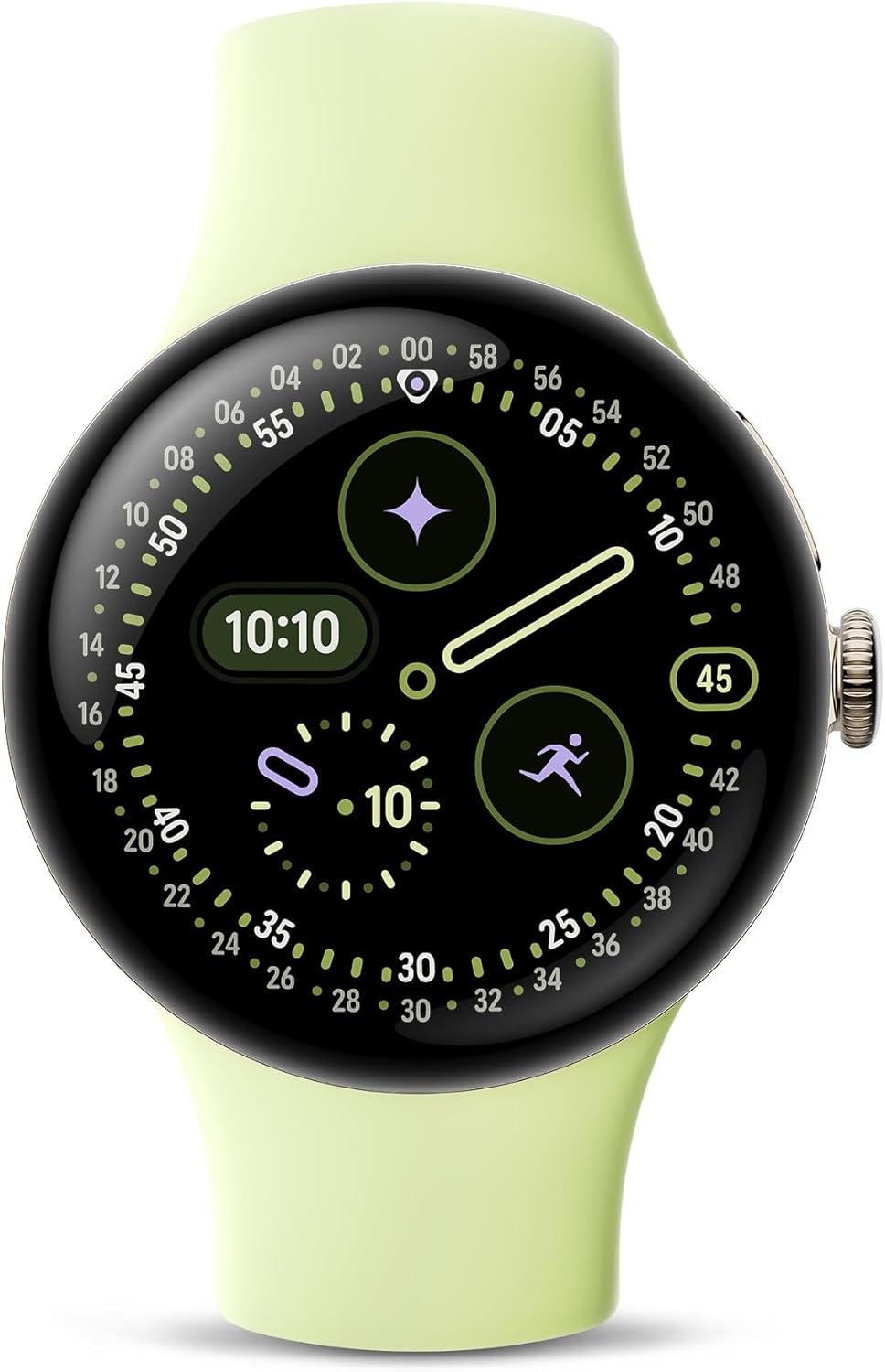【新品未開封】Google グーグル Pixel Watch 4 (41 mm) Champagne Gold アルミケース/Lemongrass アクティブ バンド Wi-Fi GA06002-US 国内版