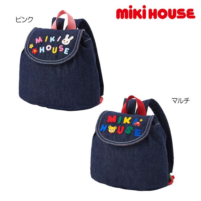 miki house クマ刺繍 リュック ネイビー miki house クマ刺繍 リュック ネイビー MIKI HOUSEBear
