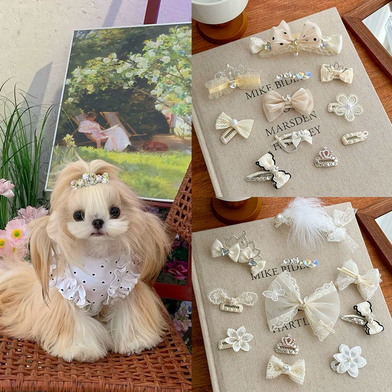 楽天市場】【全商品ポイント5倍】犬用 ヘアピン 全犬種 可愛い 頭飾り