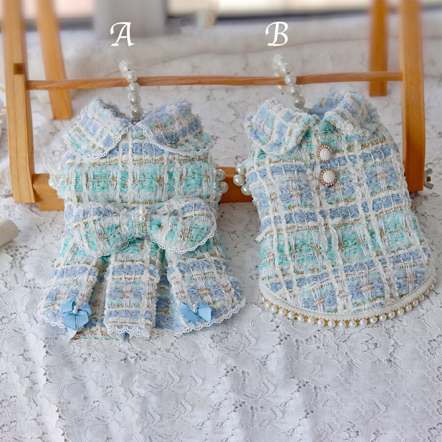 楽天市場 手作り犬服 ツイードワンピース ドッグウェア ハンドメイド お洒落着 職人手作り ペット服 おそろい ポコポコ