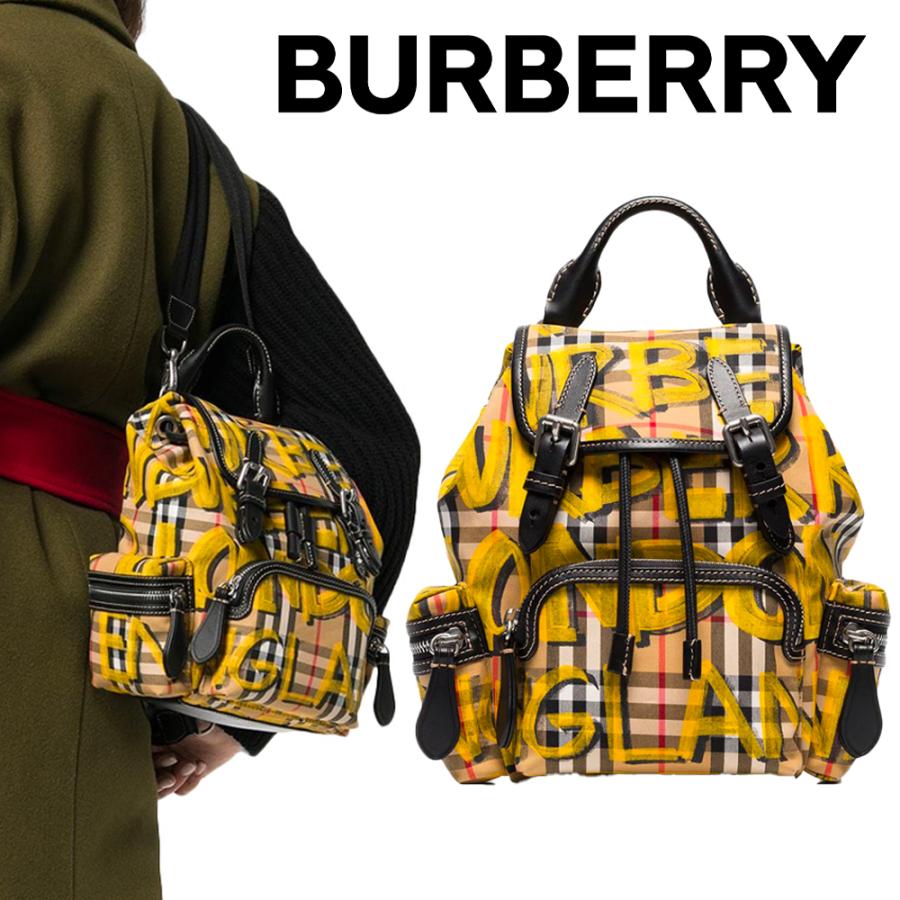 BURBERRY バーバリー グラフィティ バッグパック リュック イエロー-