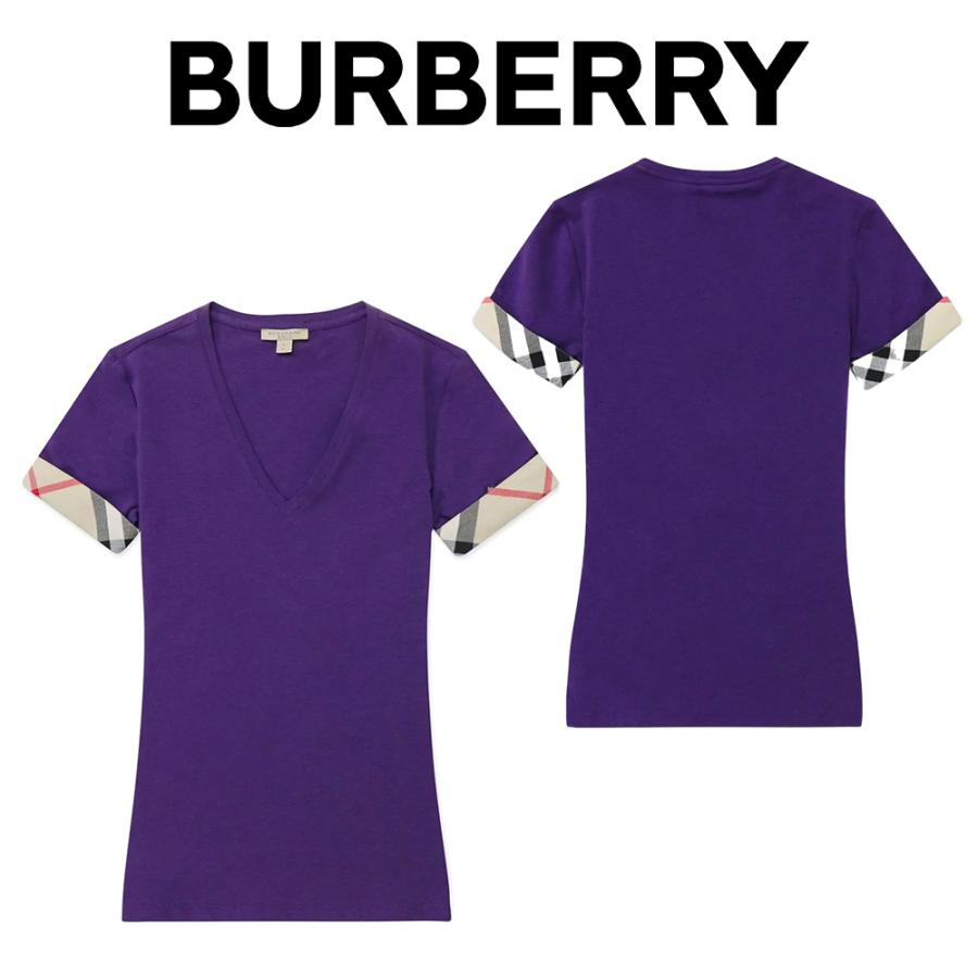 バーバリーBURBERRY レディース パープル Tシャツ 3933937 50940 ROYAL