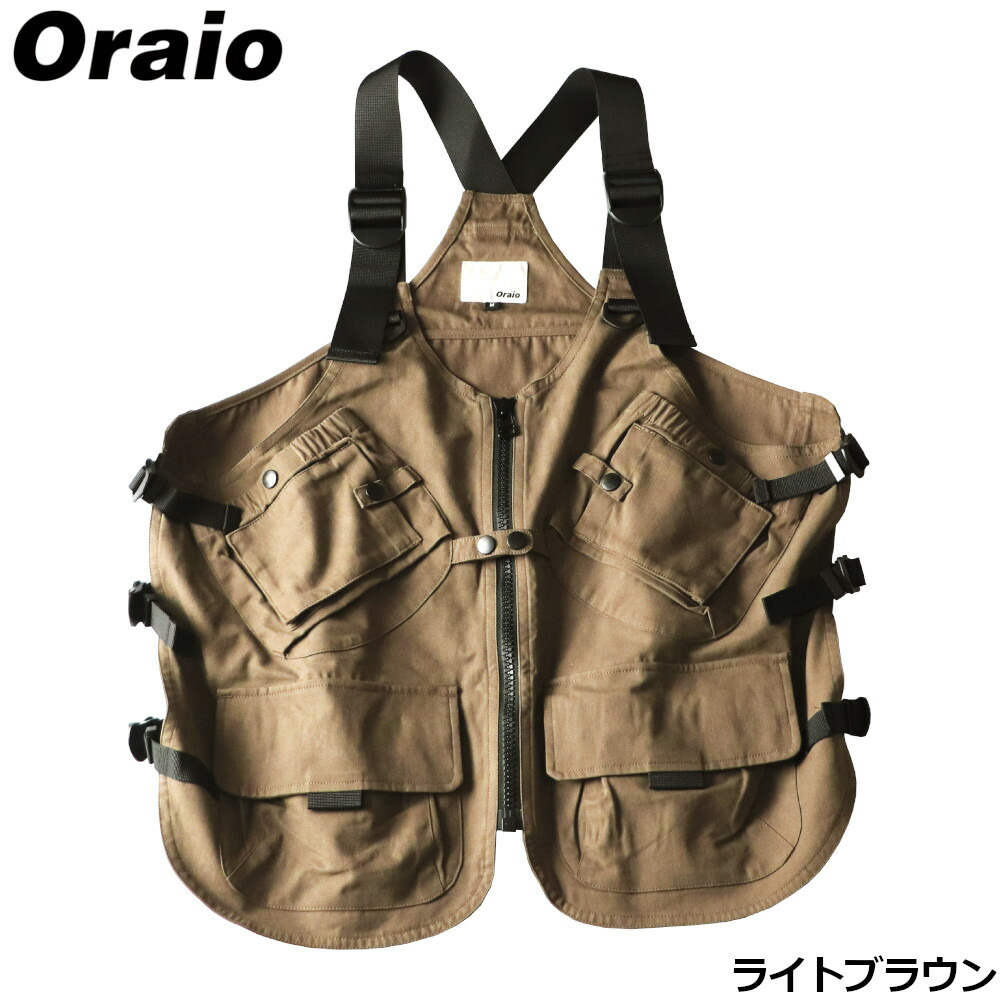 ウェア Oraio(オライオ) フィッシングベスト L ライトブラウン