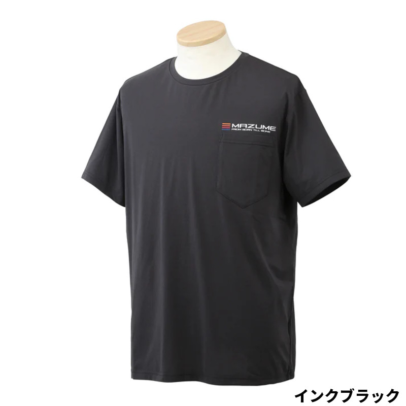 【現品限り】 オレンジブルー ウェア mazume プライムフレックスポケットTシャツ M インクブラック MZAP-848