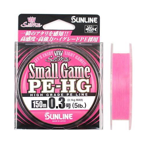 サンライン ソルティメイト スモールゲーム ＰＥ－ＨＧ １５０ｍ ０．３号 サクラピンク【メール便】