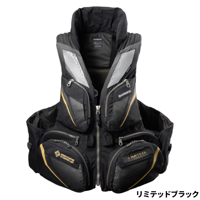 シマノ ライフジャケット フローティングベスト リミテッドプロ 枕付 L リミテッドブラック VF-130Y