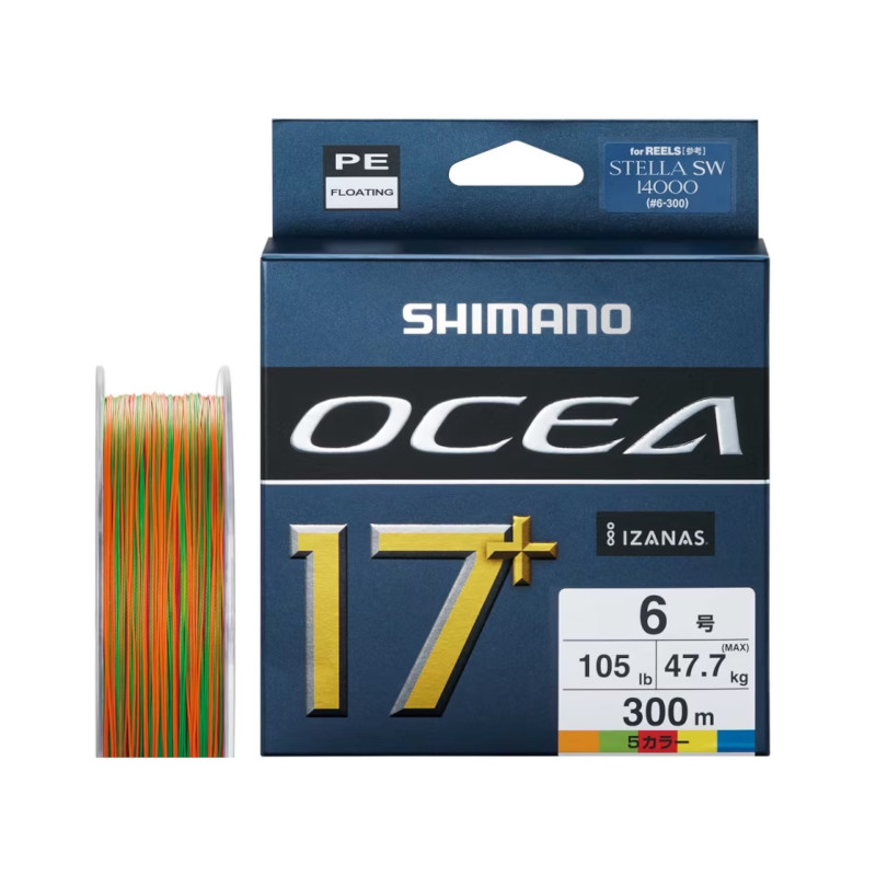 楽天市場】オシア17+ 8号 300m シマノ 5カラー OCEA17+ 17本構造
