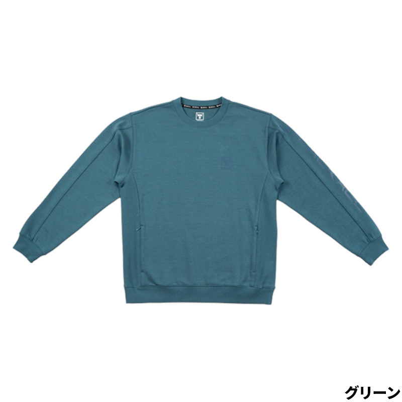 ジャッカル ウェア クルーネックスウェット SW-A001 M グリーン