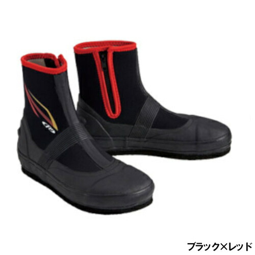 【3点購入で最大P28倍＆お得なクーポン配布中！】FP-5781 鮎タビ(中割)(フェルトスパイクソール) LL ブラック×レッド