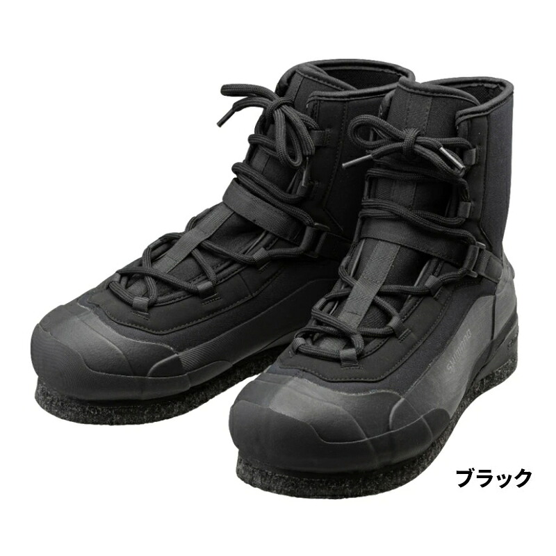 シマノ ウェーダー ロックショア ウェットブーツ カットラバーピンフェルト 25.0cm ブラック FS-010V|釣具のポイント 店