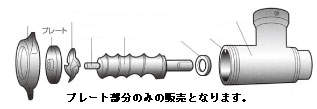 36667円 【特価】 ROYAL アルファ ローヤル ミートチョッパー 42用 プレート 4.8mm