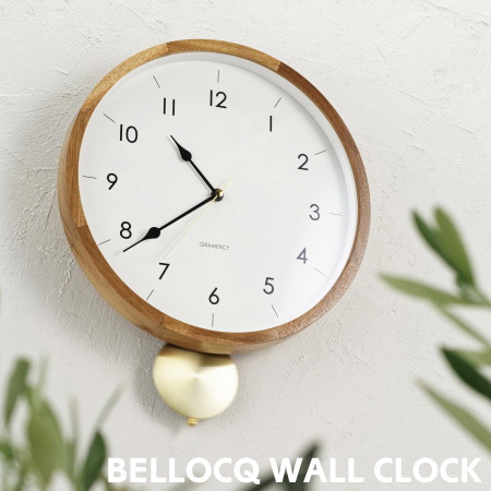 掛け時計 インターフォルム 時計 BELLOCQ べロック CL-4261 北欧 静か おしゃれ 壁掛け時計 振り子時計 ウォールクロック 振り子 音がしない 連続秒針 スイープムーブメント リビング 可愛い 寝室 書斎 ウッドクロック 木製 ダイニング 北欧 ビンテージ INTERFORM 13,035円