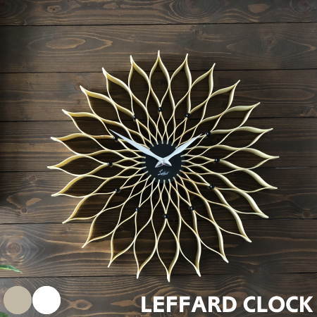 掛け時計 インターフォルム 時計 ルファール LEFFARD ウォールクロック 大きめ 壁掛け時計 50cm リビング オブジェ おしゃれ 星 花 かわいい 北欧 モダン ナチュラル ホワイト CL-9903 INTERFORM 10,138円