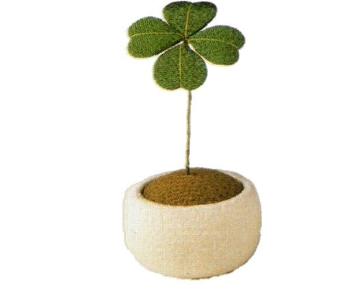 楽天市場 和雑貨 幸せを呼ぶ四ツ葉のクローバー ちりめん細工 ミニ 鉢植えクローバー リュウコドウ 季節の和雑貨 京都 和匠ポラーコ