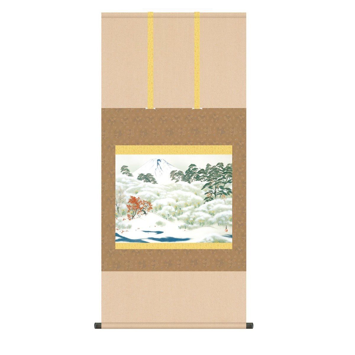 横山大観 日本の巨匠 掛軸 日本画 床の間 送料無料 掛け軸 名画複製画 霊峰四趣・秋(れいほうよんしゅ・あき) 高精彩複製画