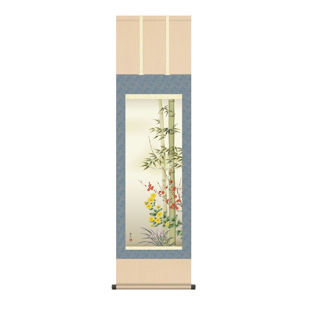 日本画 花と鳥の掛け軸 Amazon | 日本画 近藤玄洋 桜に鶯（さくらにうぐいす） F8 花鳥