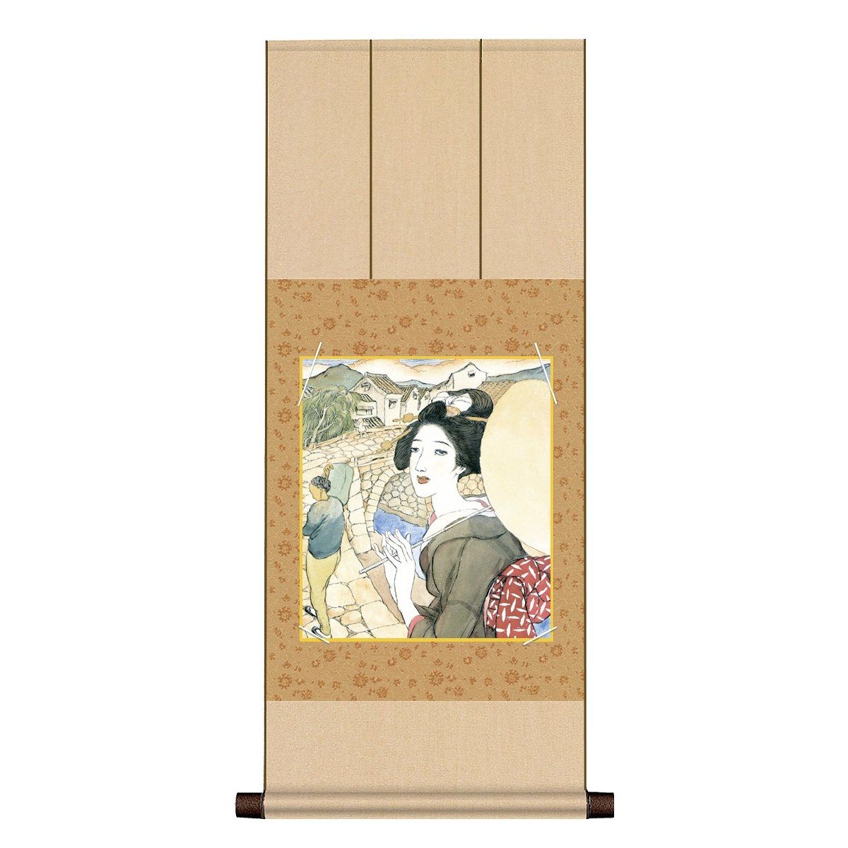 送料無料 色紙掛･色紙セット 眼鏡橋 (めがねばし) 高精彩複製画 日本の名画