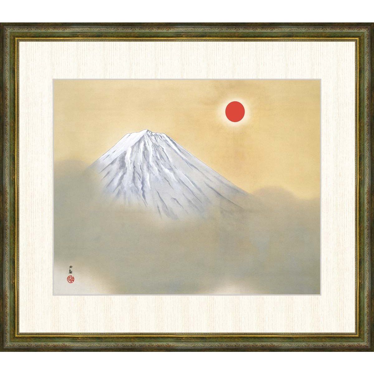 送料無料 アート額絵 日本の名画 高精彩複製画 乾坤輝く(けんこんかがやく) 絵画