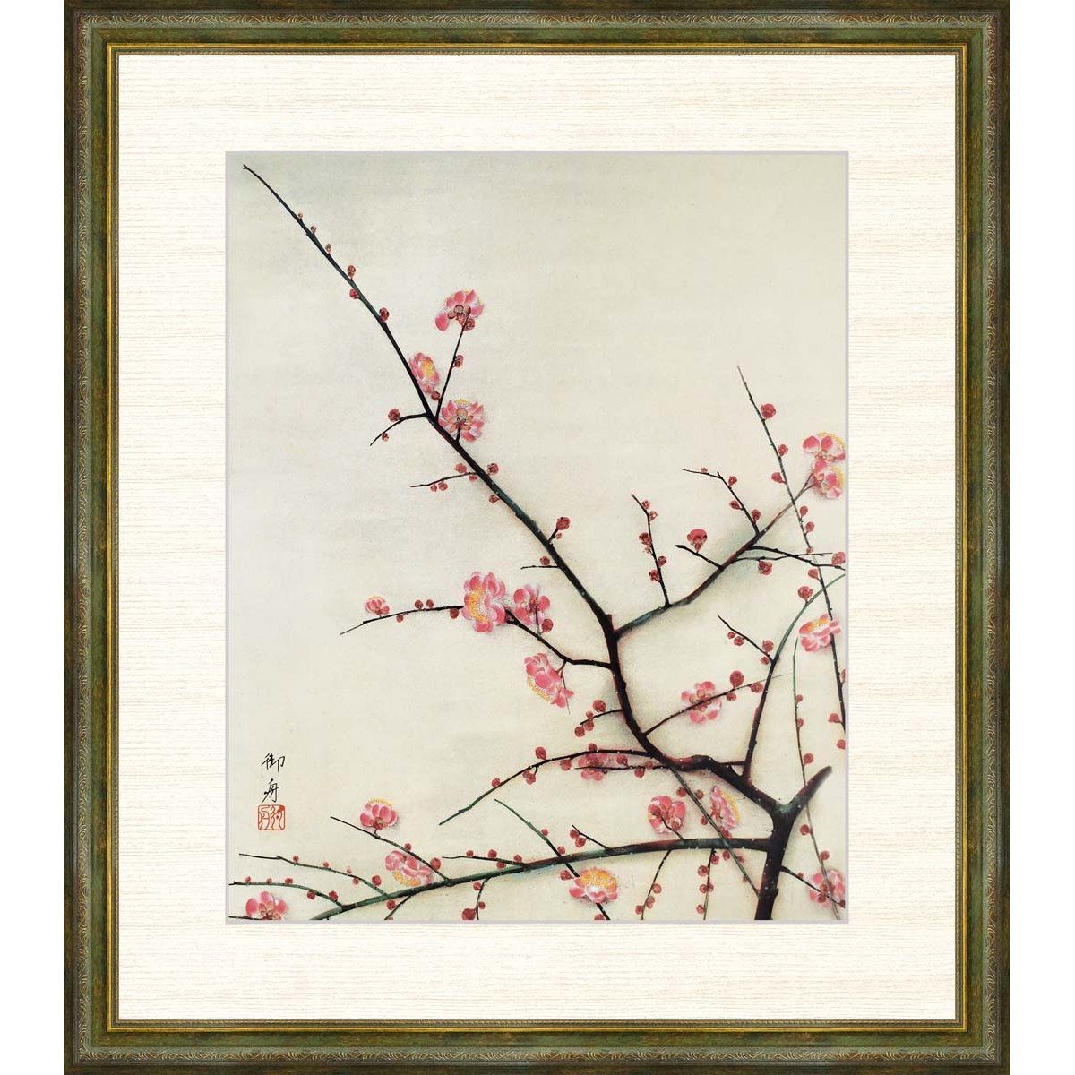 11700円 大特価!! 送料無料 アート額絵 日本の名画 高精彩複製画 紅梅 こうばい 絵画