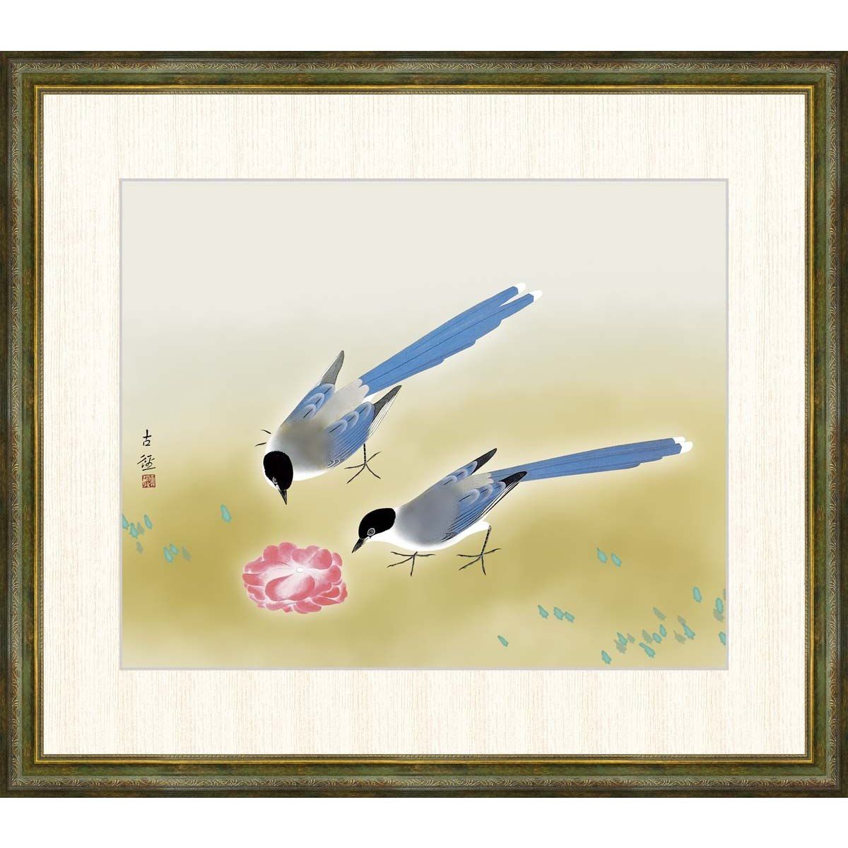 楽天市場】送料無料 アート額絵 日本の名画 高精彩複製画 日出鳳凰図 ...