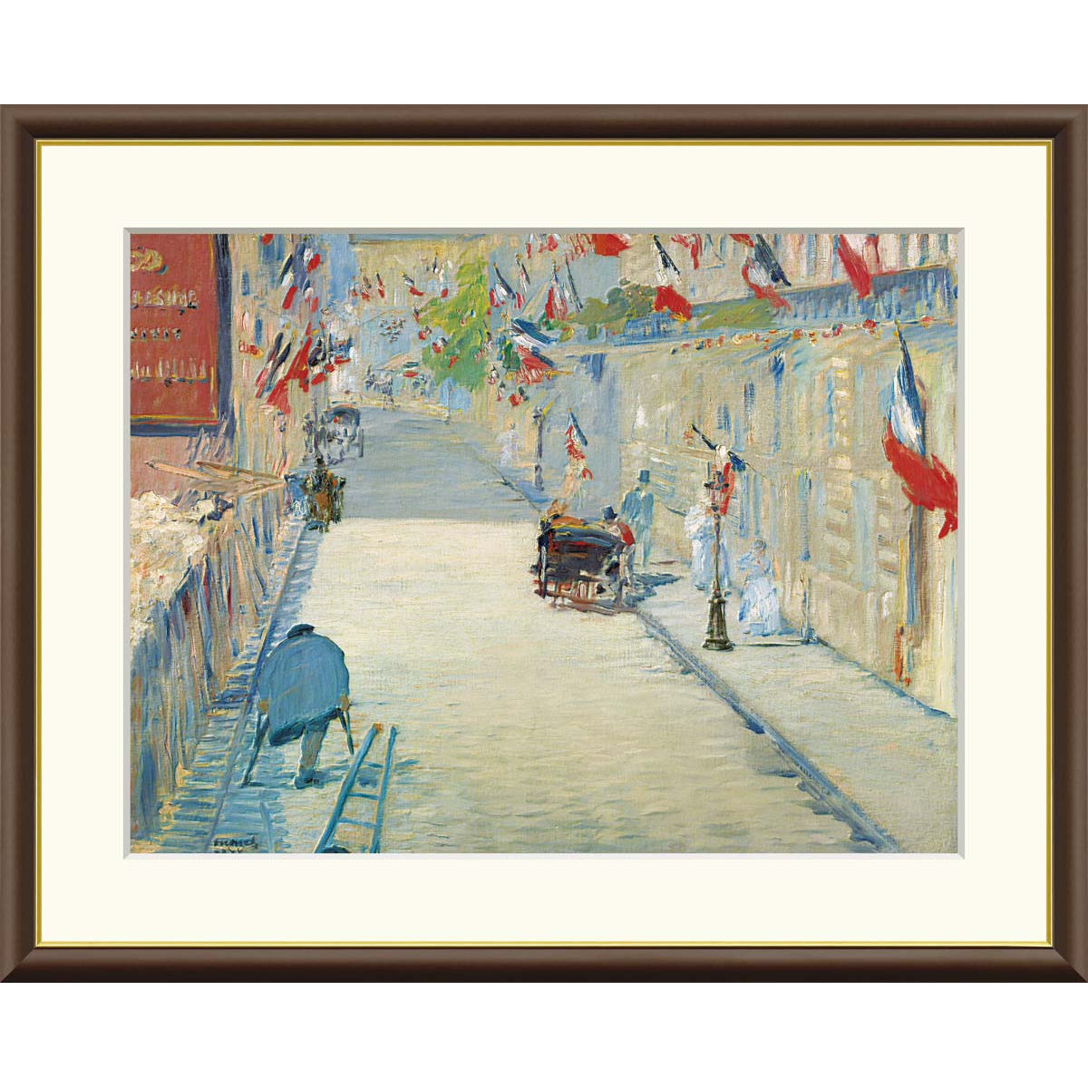 エドゥアール・マネ、旗飾りのモニエ通り、希少な画集より、状態良好 マネ「旗で飾られたモニエ通り」 [33797525]のアート作品 - アフロ