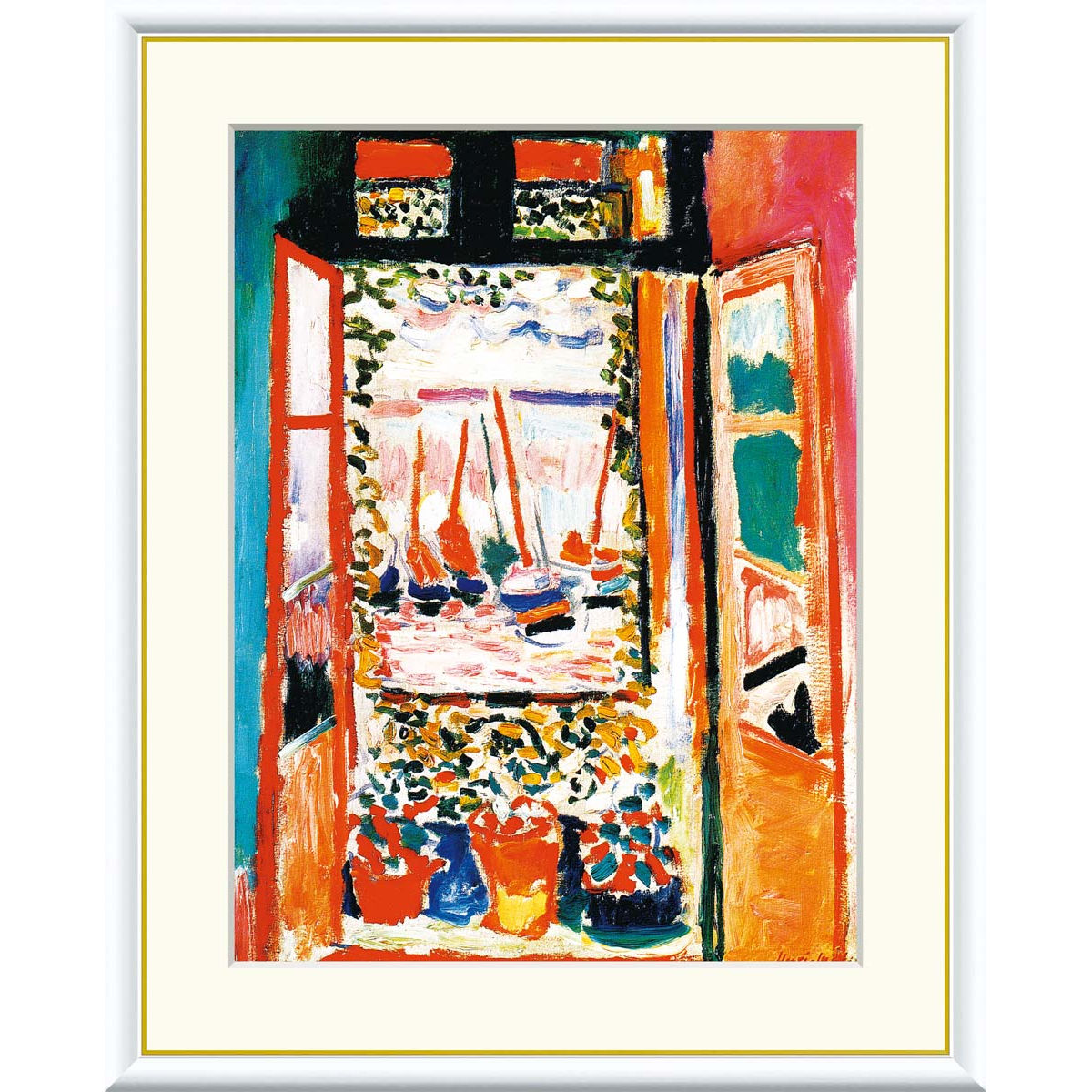 絵画 世界の名画 コリウールの窓 アンリ・マティス 額入り インテリア アート 額絵 高精彩複製画 送料無料