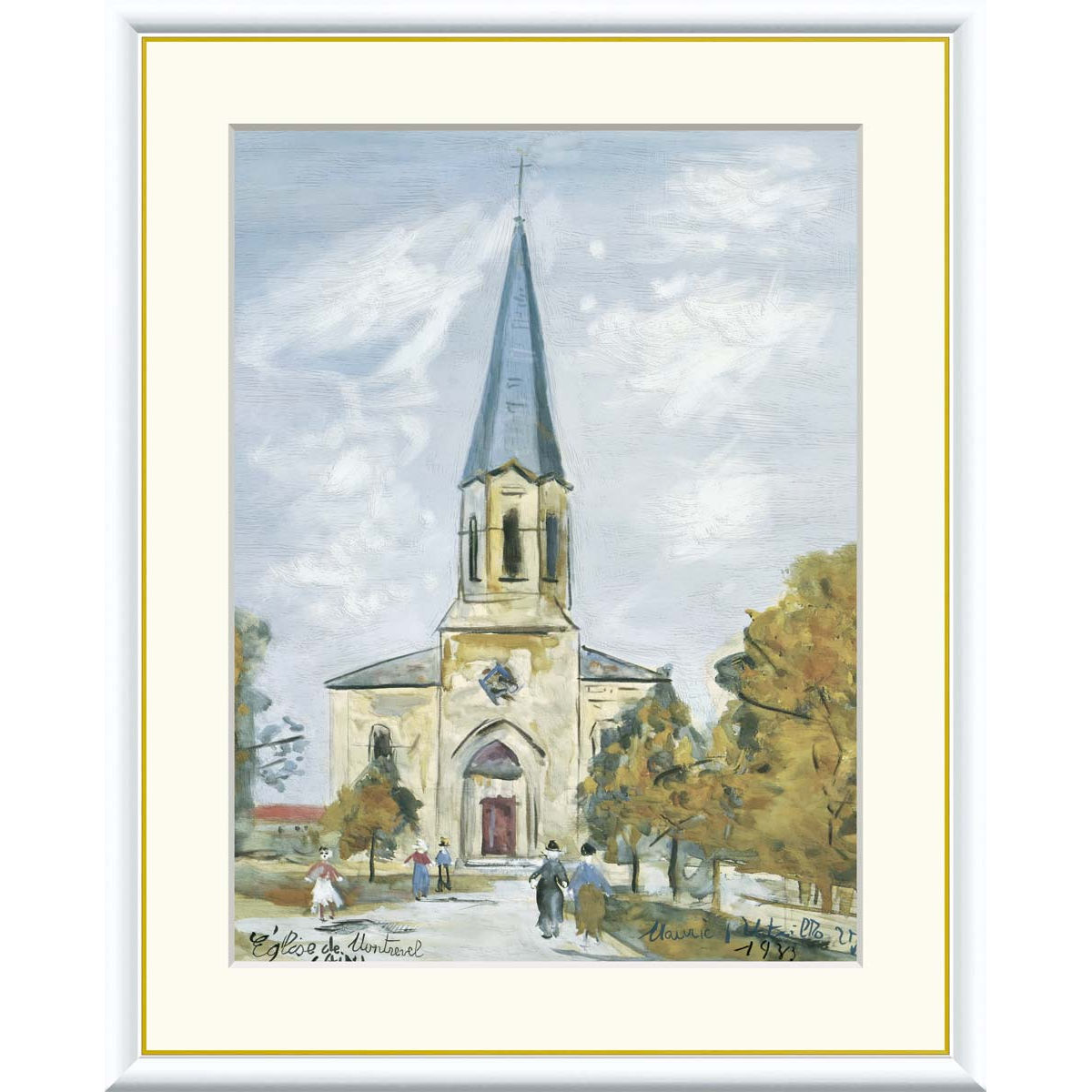 モーリス・ユトリロ、ヴェルサイユ通りとエッフェル塔、希少な額装用画集より ユトリロ、ヴェルサイユ通りとエッフェル塔、希少な額装用画集より