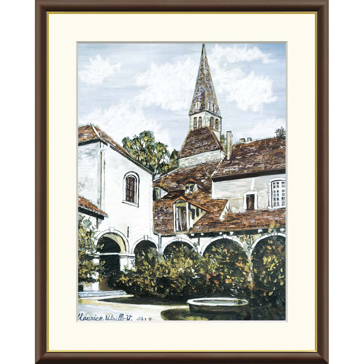 絵画 世界の名画 クレミューの回廊 モーリス・ユトリロ 額入り インテリア アート 額絵 高精彩複製画 送料無料 5,920円