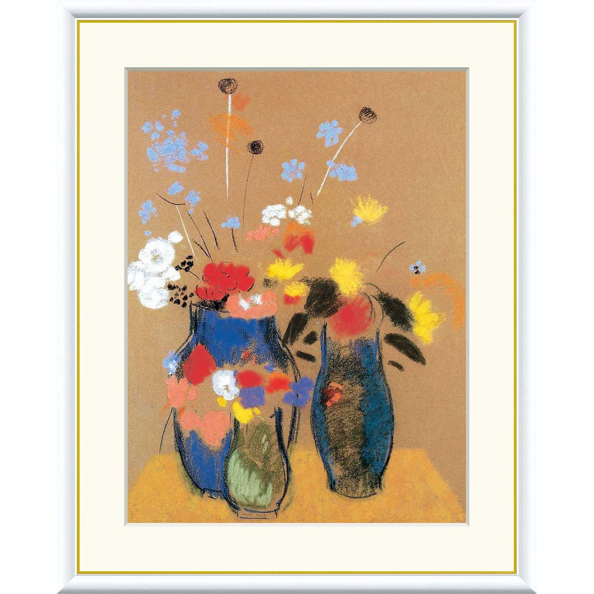 楽天市場】絵画 世界の名画 花 オディロン・ルドン 額入り