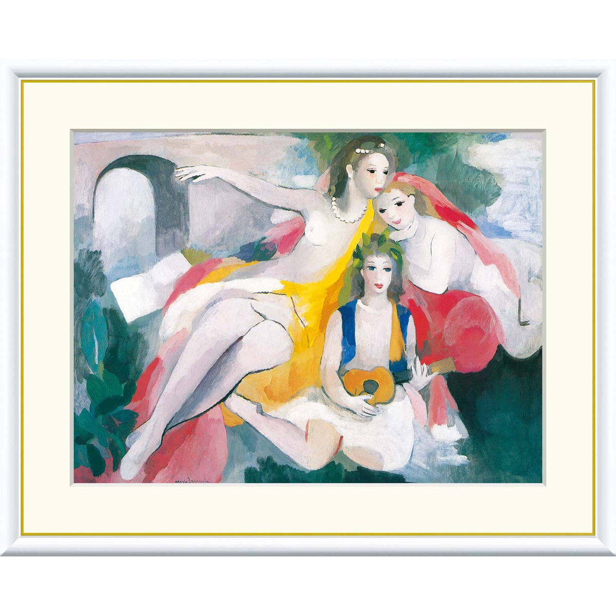 楽天市場】絵画 世界の名画 花 マリー・ローランサン 額入り