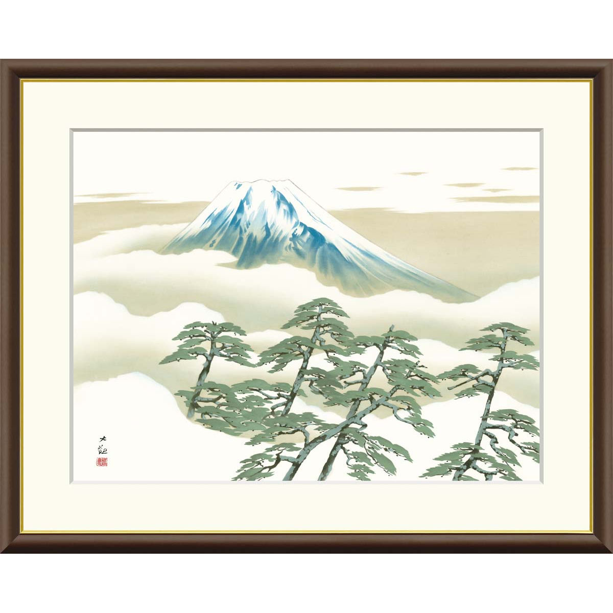 横山操、暁富士、名作額装用画版、版上サイン入、新品額付 Yahoo!オークション -「横山操」(日本画) (絵画)の落札相場