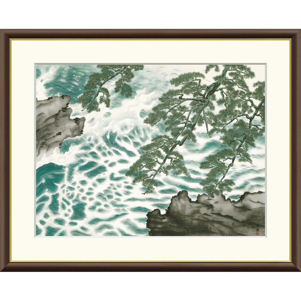 楽天市場】絵画 日本の名画 冬の夕 横山大観 額入り インテリア