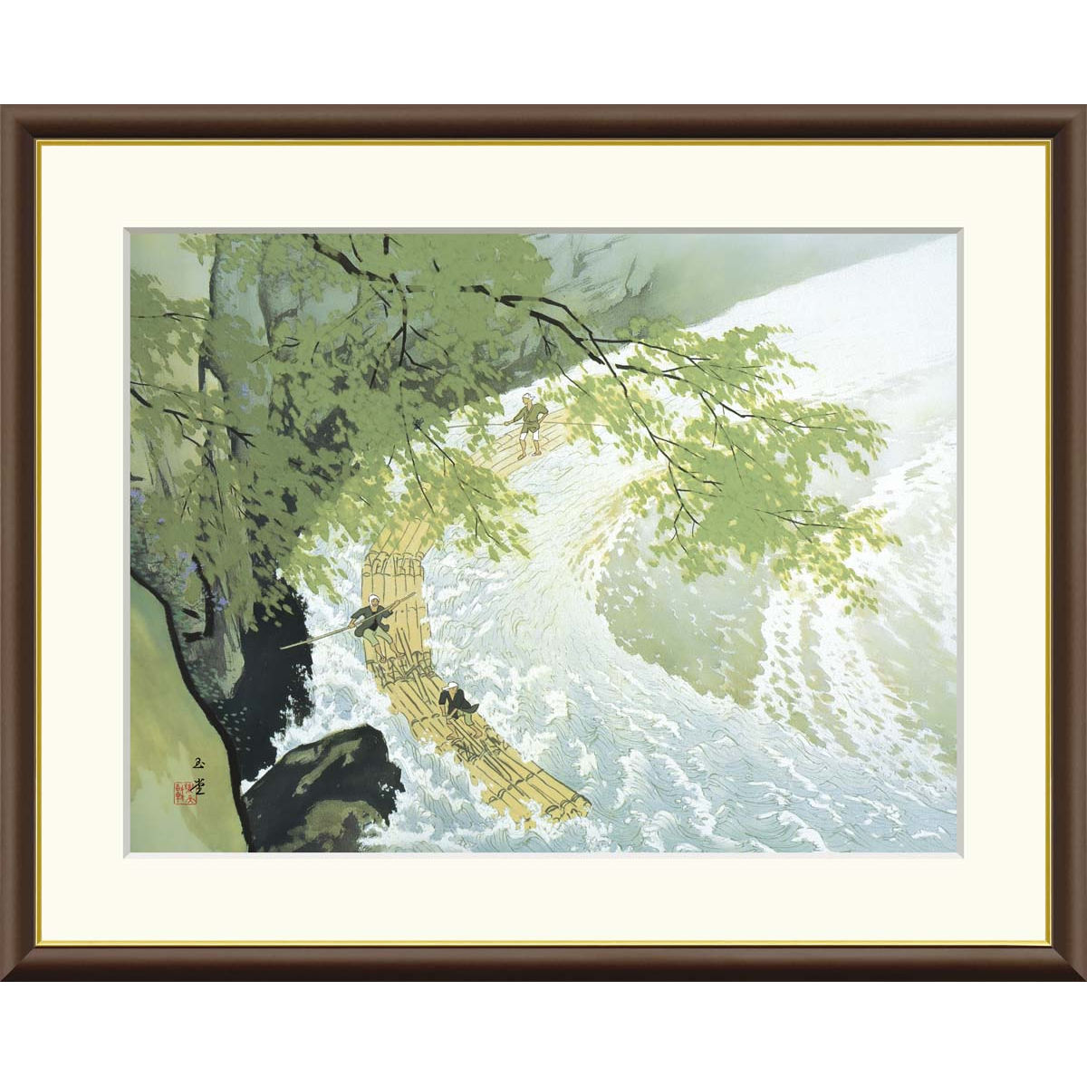 絵画 美術複製画 富士川の夕 / 川瀬巴水 日本製 木版画複製 絵画 新版画