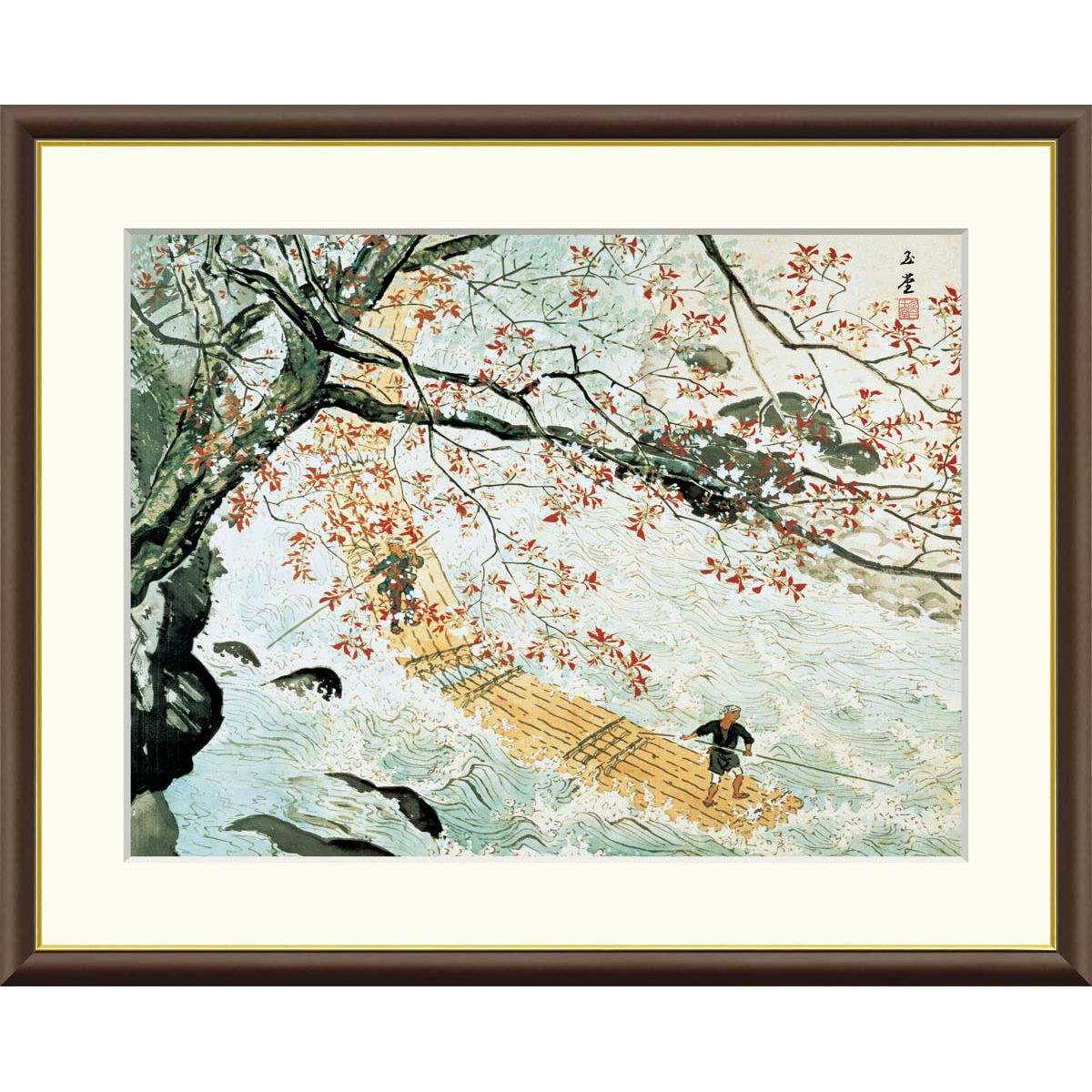 楽天市場】有名 画家 額入りアート 川合玉堂 「春澗」 J2-011 F8