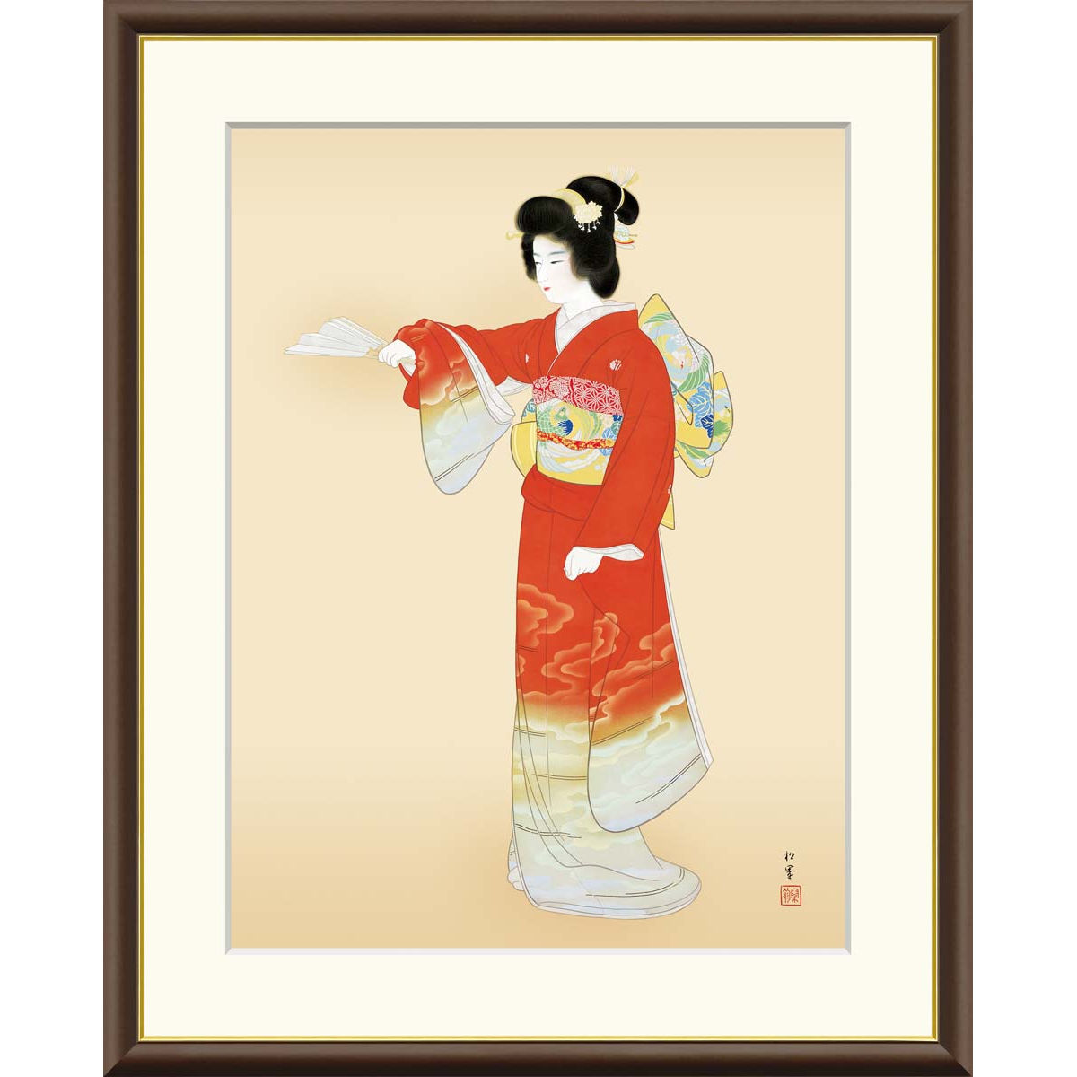 楽天市場】上村松園 絵画 『初秋』 送料無料 【複製】【美術印刷