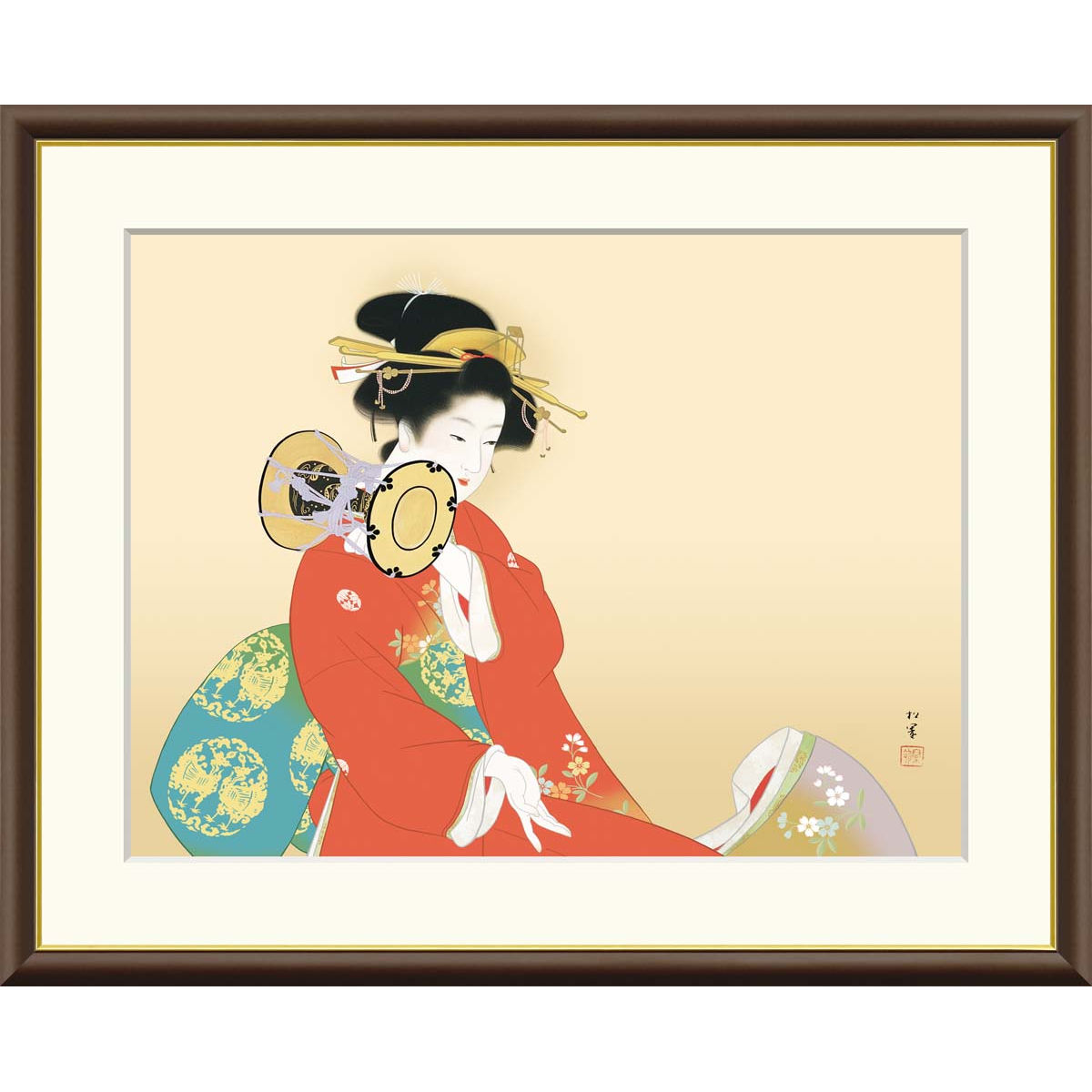 楽天市場】梅 絵画 花 鶯 源氏物語 和風 日本画家 リトグラフ 版画 石