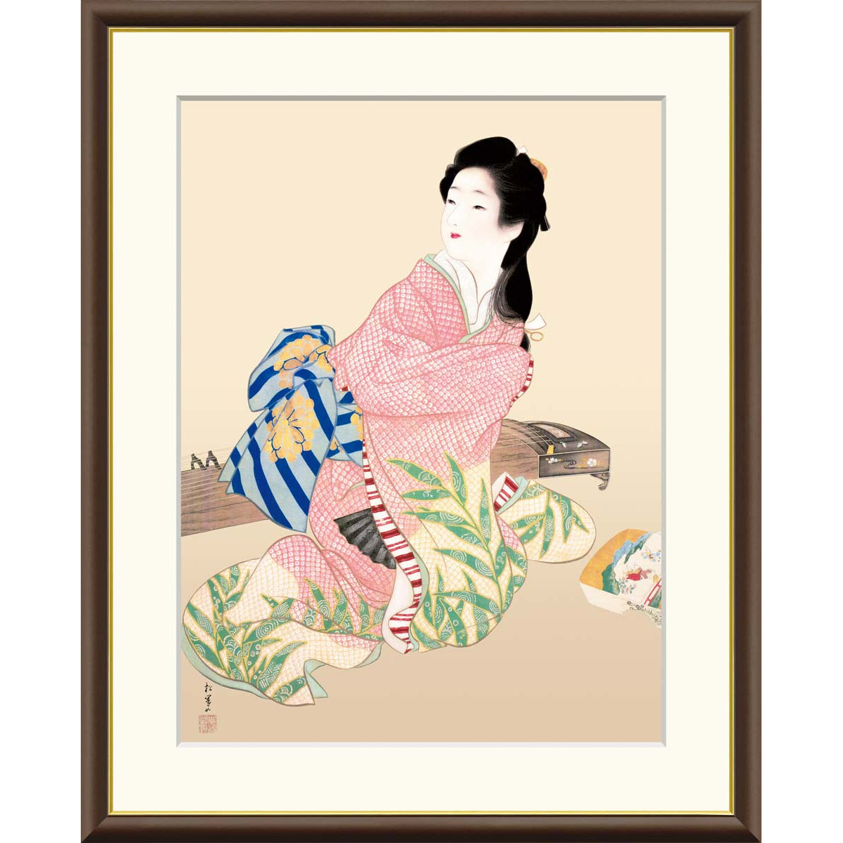 楽天市場】送料無料 中村岳陵 初冬 彩美版 複製画 額装 絵画 版画