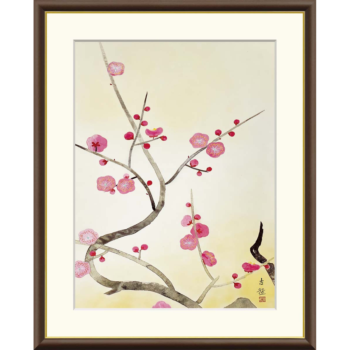 楽天市場】梅の花 絵画 和風 日本画 インテリア リトグラフ 版画