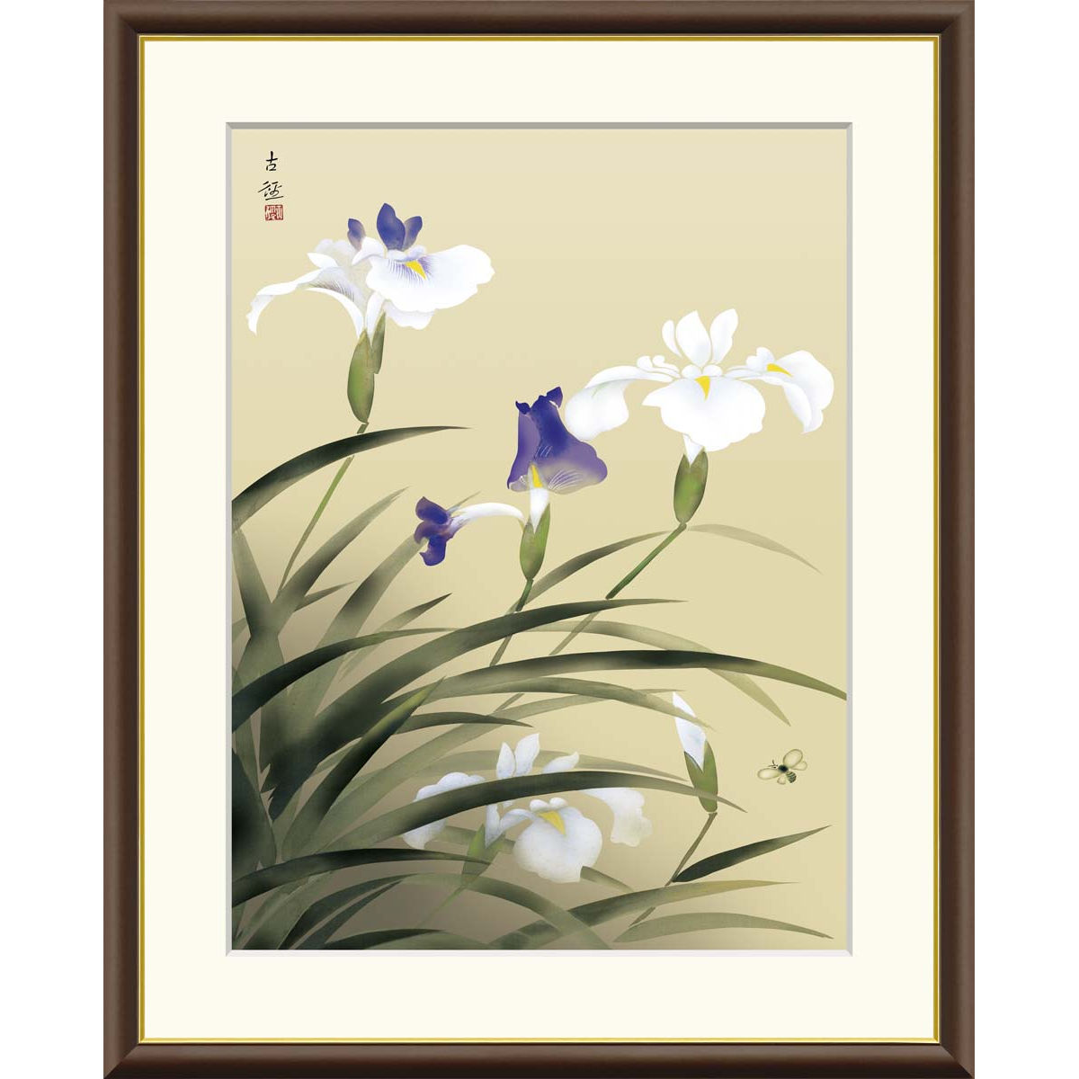 絵画 日本の名画 燕子花 小林古径 額入り インテリア アート 額絵 高精彩複製画 送料無料｜季節の和雑貨　京都 和匠ポラーコ