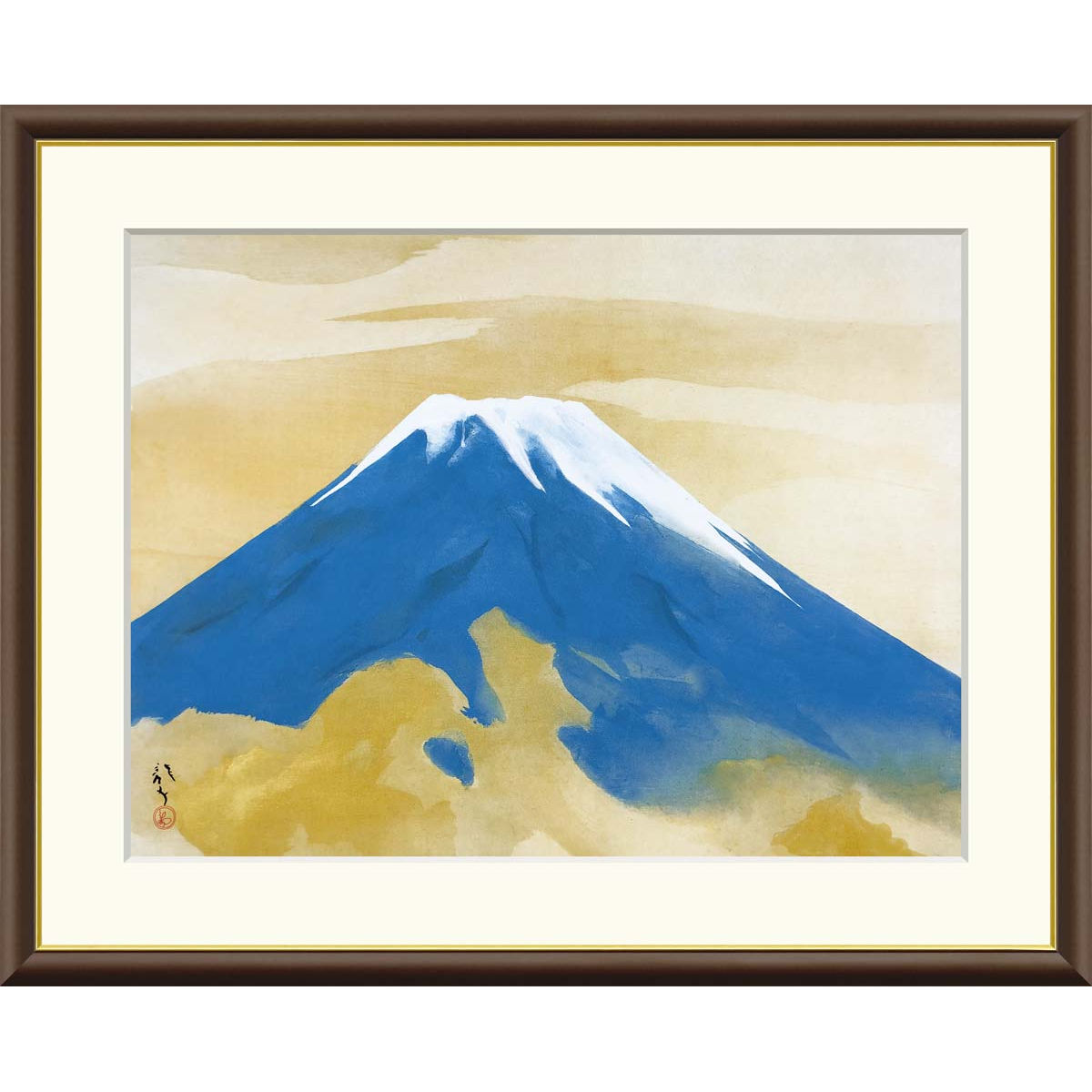 リトグラフ 川崎春彦 富士山 風景画 額装 88/150 楽天市場】富士山 絵画 風景画 和風 インテリア リトグラフ 版画