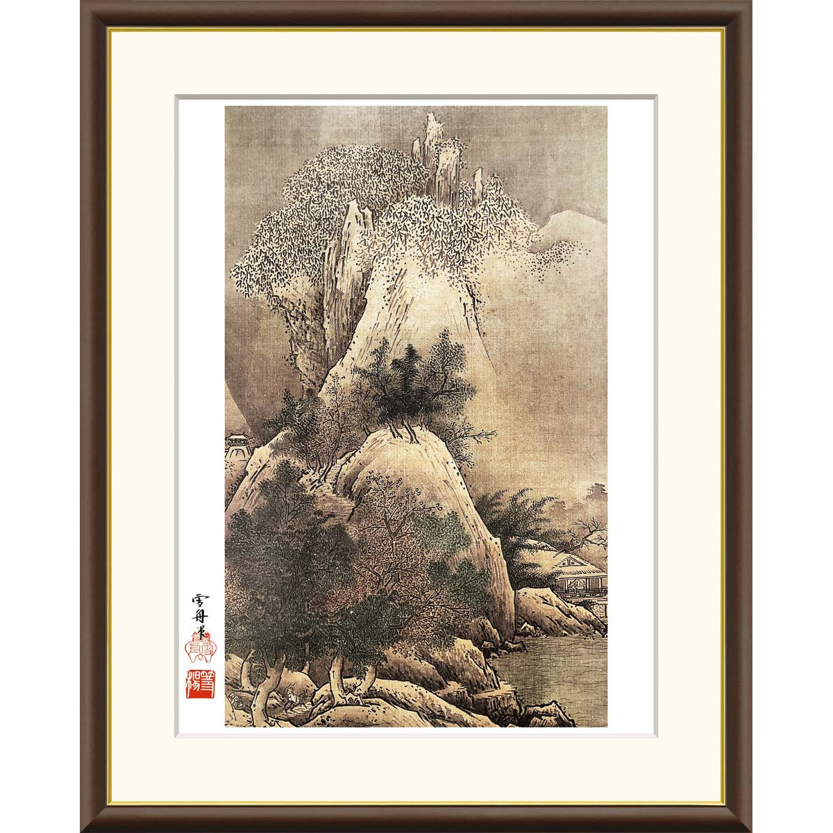 掛軸12点 嘯月美術館監修 複製 工芸画 雪舟 他 山水 花鳥 四季十二か月 掛軸12点 嘯月美術館監修 複製 工芸画 雪舟 他 山水 花鳥 四季十