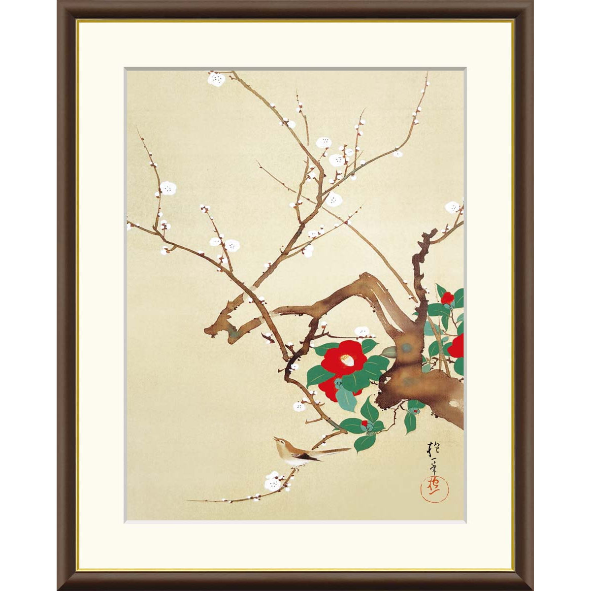 小林古径 木版画 赤絵 静物画 版画 絵画 額装 F - メルカリ