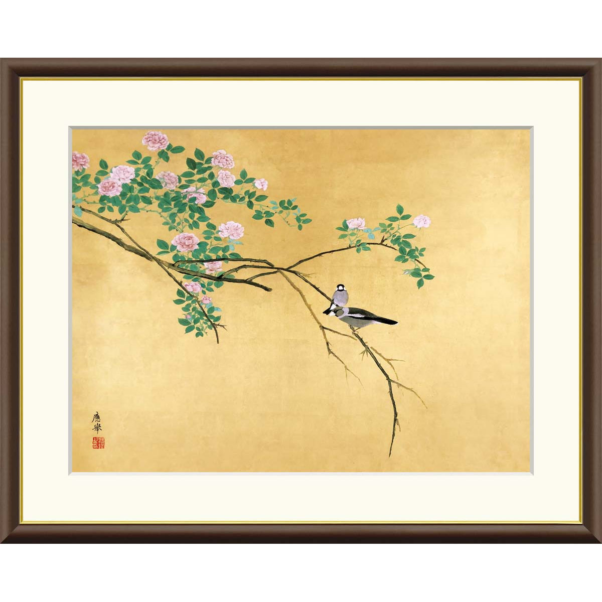 楽天市場】蘭 絵画 花 鳥 日本画 和風 リトグラフ 版画 藤島博文