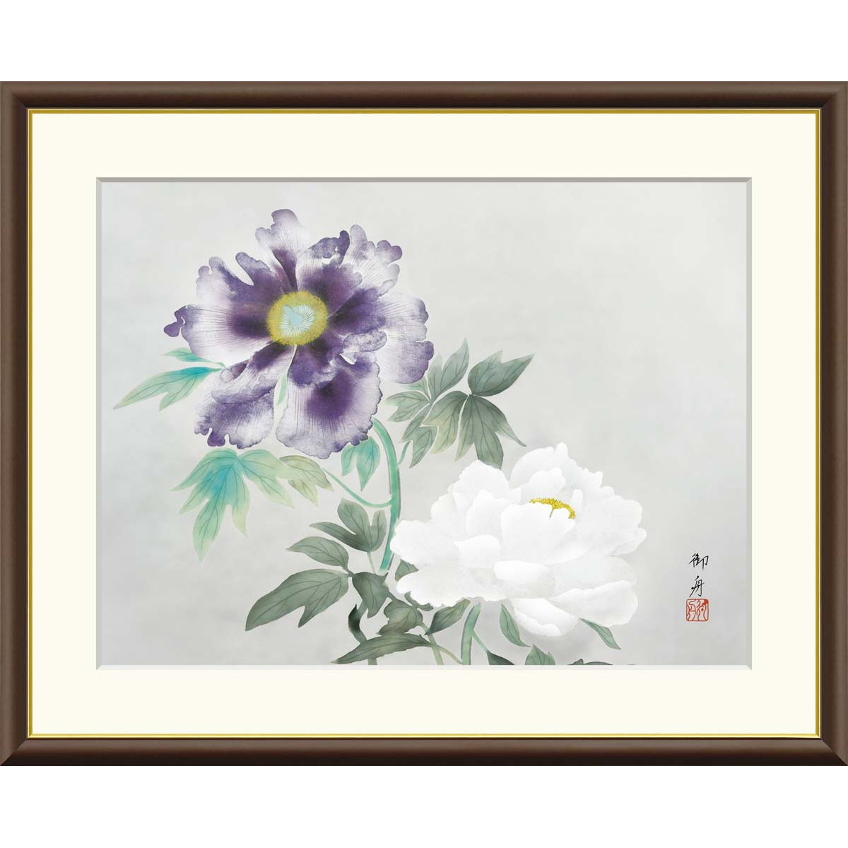 楽天市場】牡丹 花 絵画 日本画 和風 絵 皇居新宮殿「石橋(しゃ