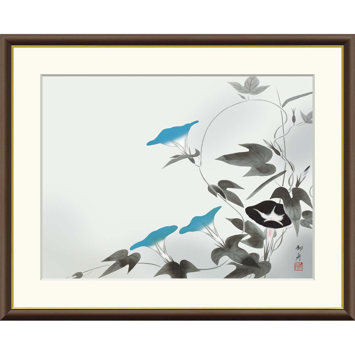 楽天市場】絵画 日本画 額入りアート 小林古径「朝顔」 J2-042 F8:61cm